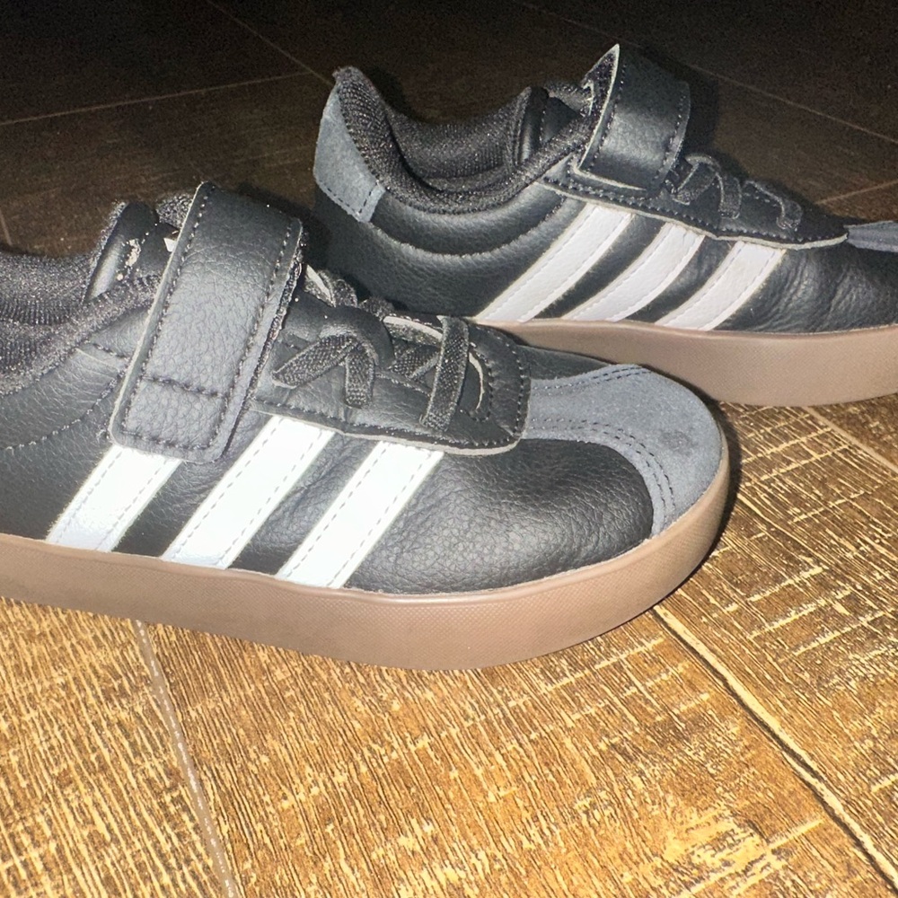 Adidas Kids Black and Gray Sneakers